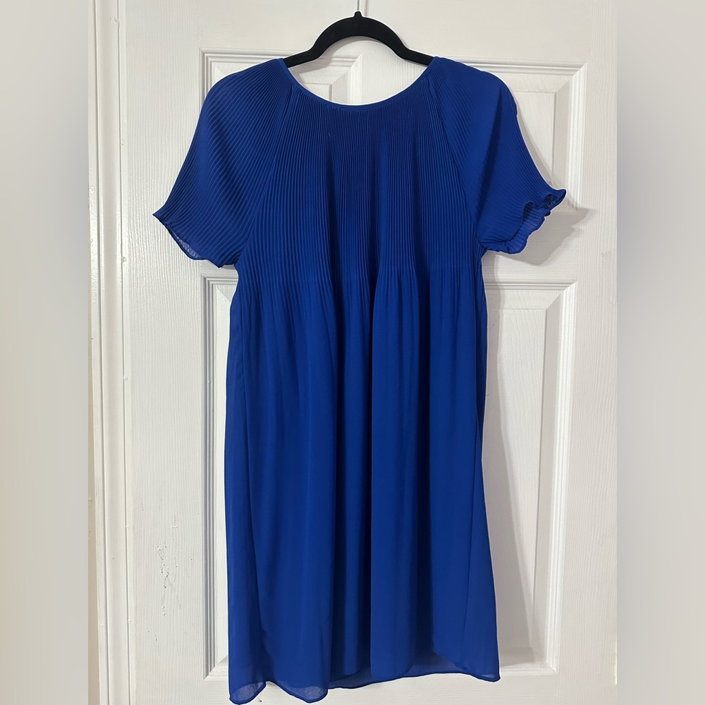Michael Kors Blue Pleated Dress